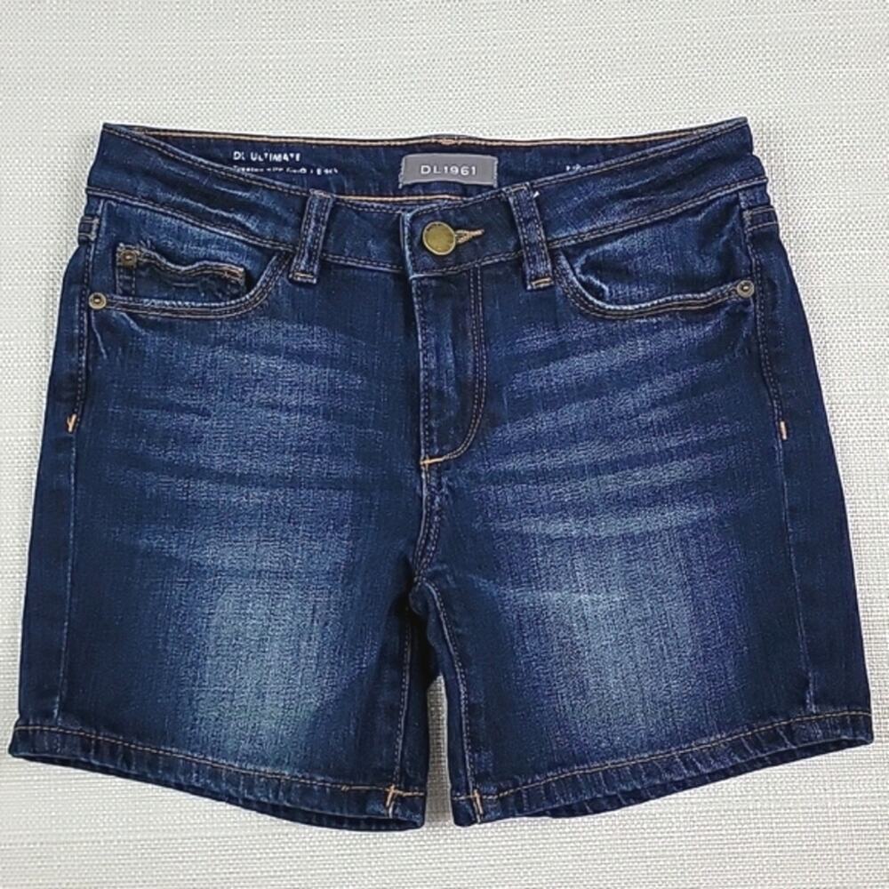 DL1961 Piper Blue Denim Shorts in Sea Lion Girl's‎ 12